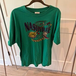 Xl Fruit of the Loom Green Graphic T-Shirt
